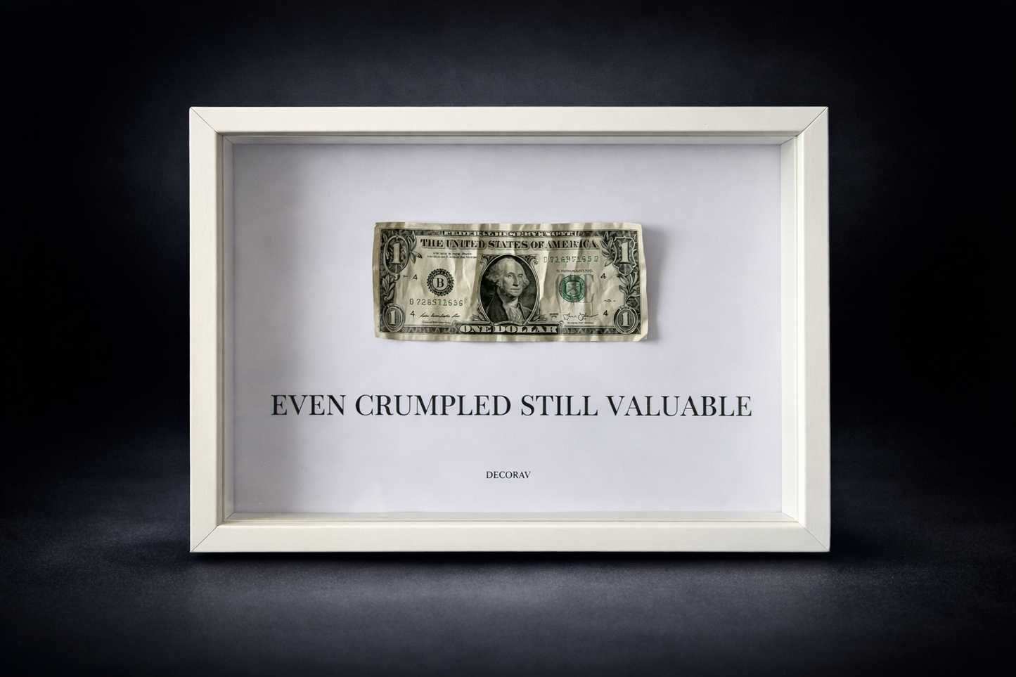 USD: EVEN CRUMBLED STILL VALUABLE - WHITE